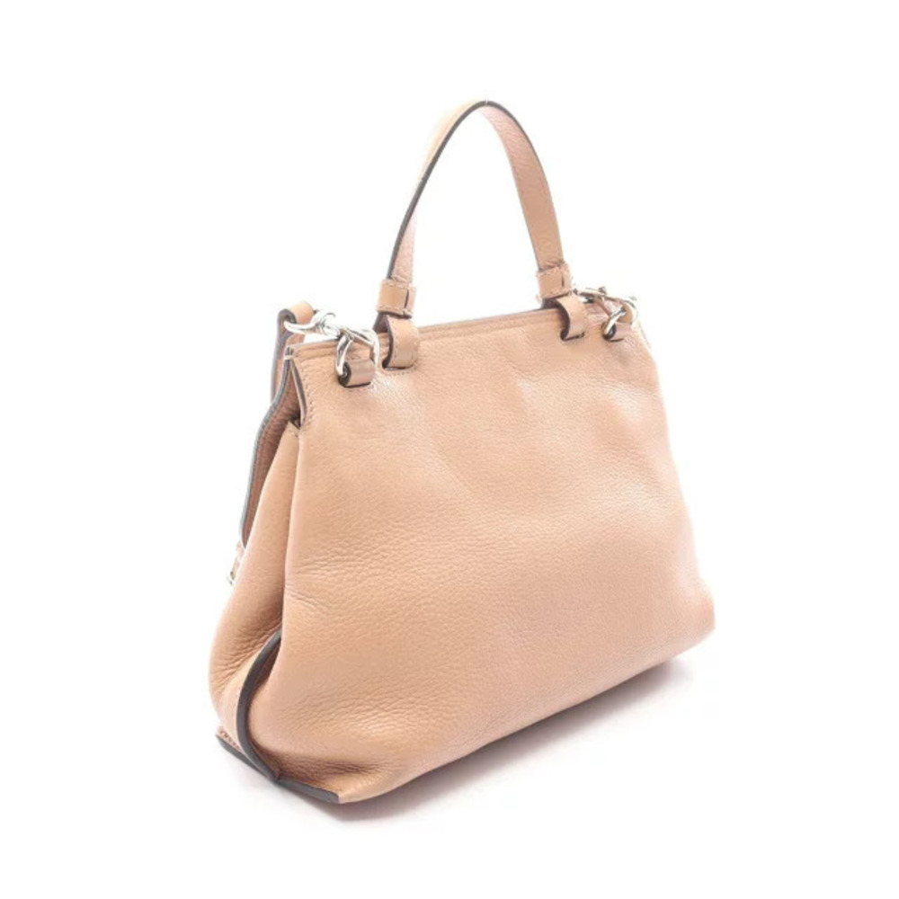 Gucci Bamboo Leather Daily Handbag Beige Tan